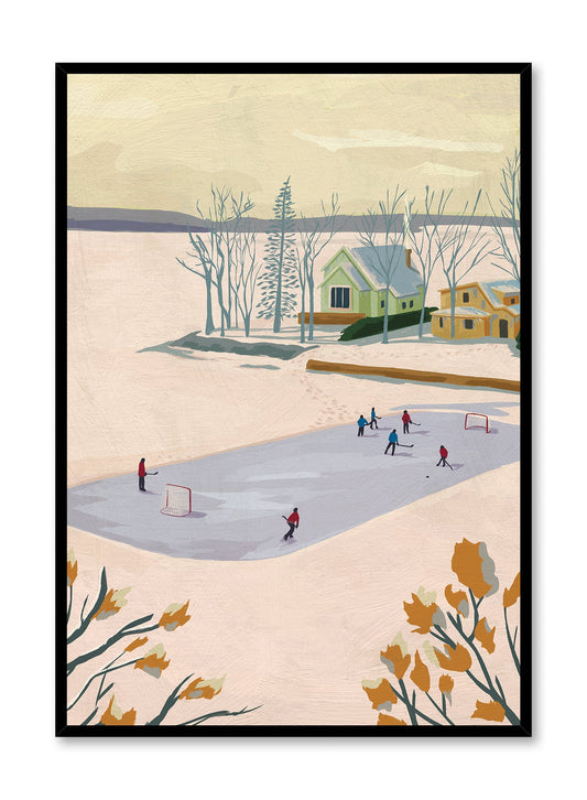 Backyard Hockey Rink, Poster